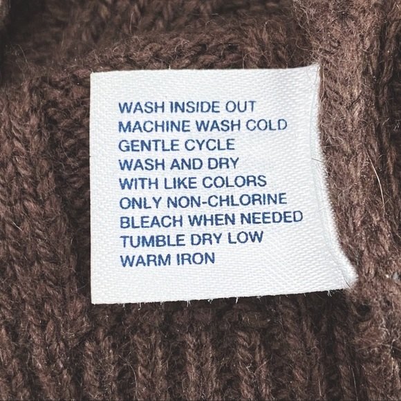 GAP XSP Extra Small Petite Sweater Women's Cable Knit Crewneck Brown Long Sleeve - Picture 8 of 10